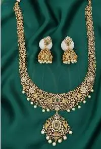 Fancy Style Designer Wear Kemp Necklace Set