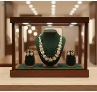 Matte Gold Polish Kemp Necklace Set