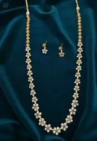 Matte Gold Polish Kemp Necklace Set