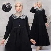 Girl's Black Glam Gamis