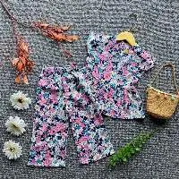 Girl's Set Full Flowers Sweet