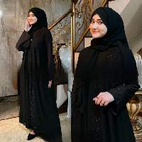 Dress Girl Mystic Black Turkish Abaya
