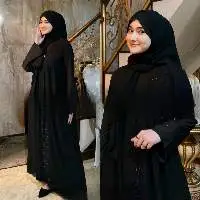 Dress Girl Mystic Black Turkish Abaya