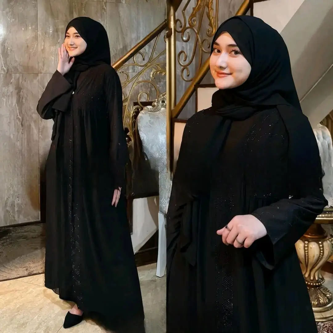 Dress Girl Mystic Black Turkish Abaya