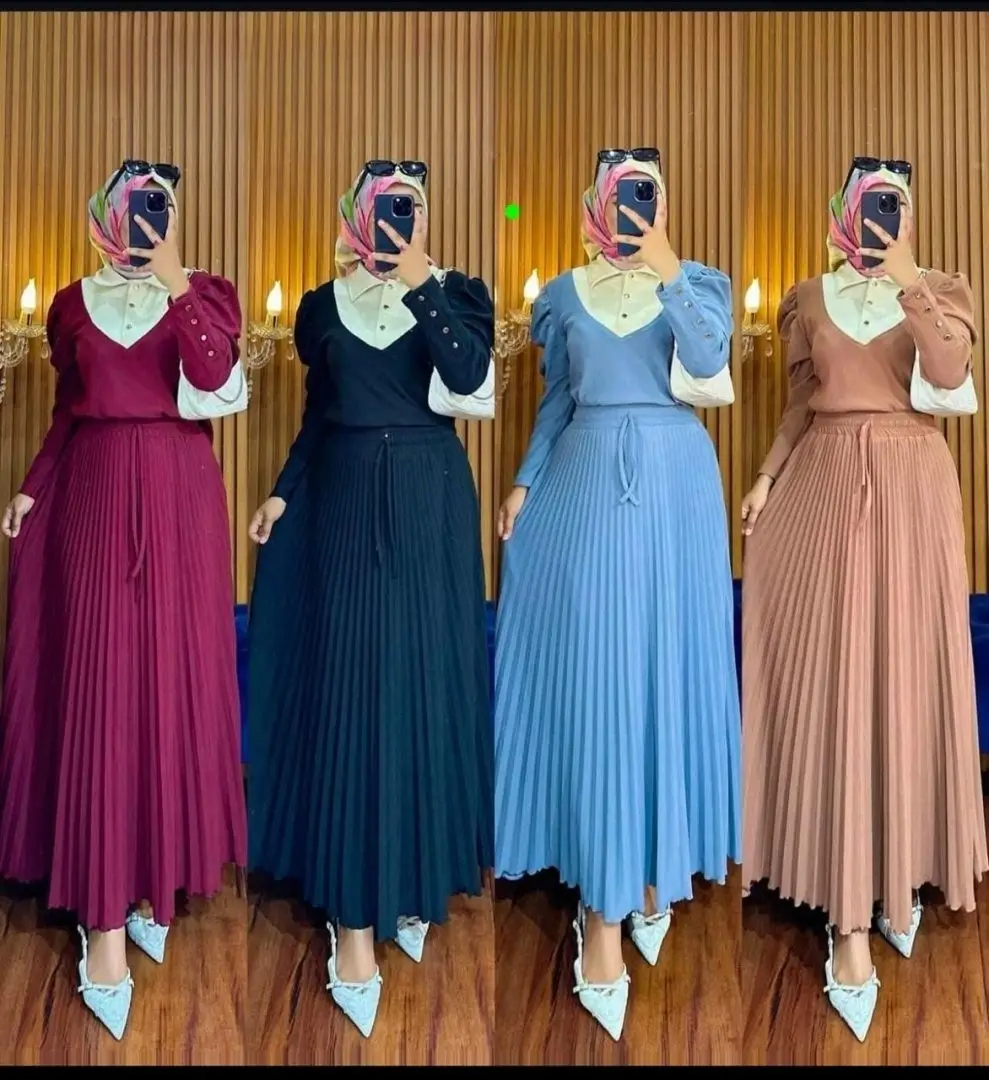Set Modern Knitted Pleats