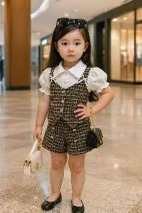 Setelan Petit Plaid Ensemble