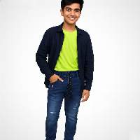 Pants Ripped Edge Denim