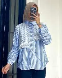 Tops Lace Breeze Stripes