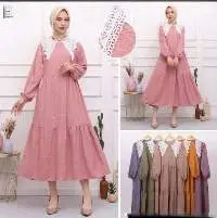 Gamis Elvina Emboss Midi