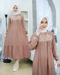 Mini dress rayon twill sandy petal