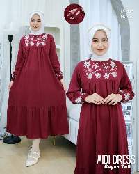 Gamis cherry blossom midi
