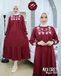 Gamis cherry blossom midi