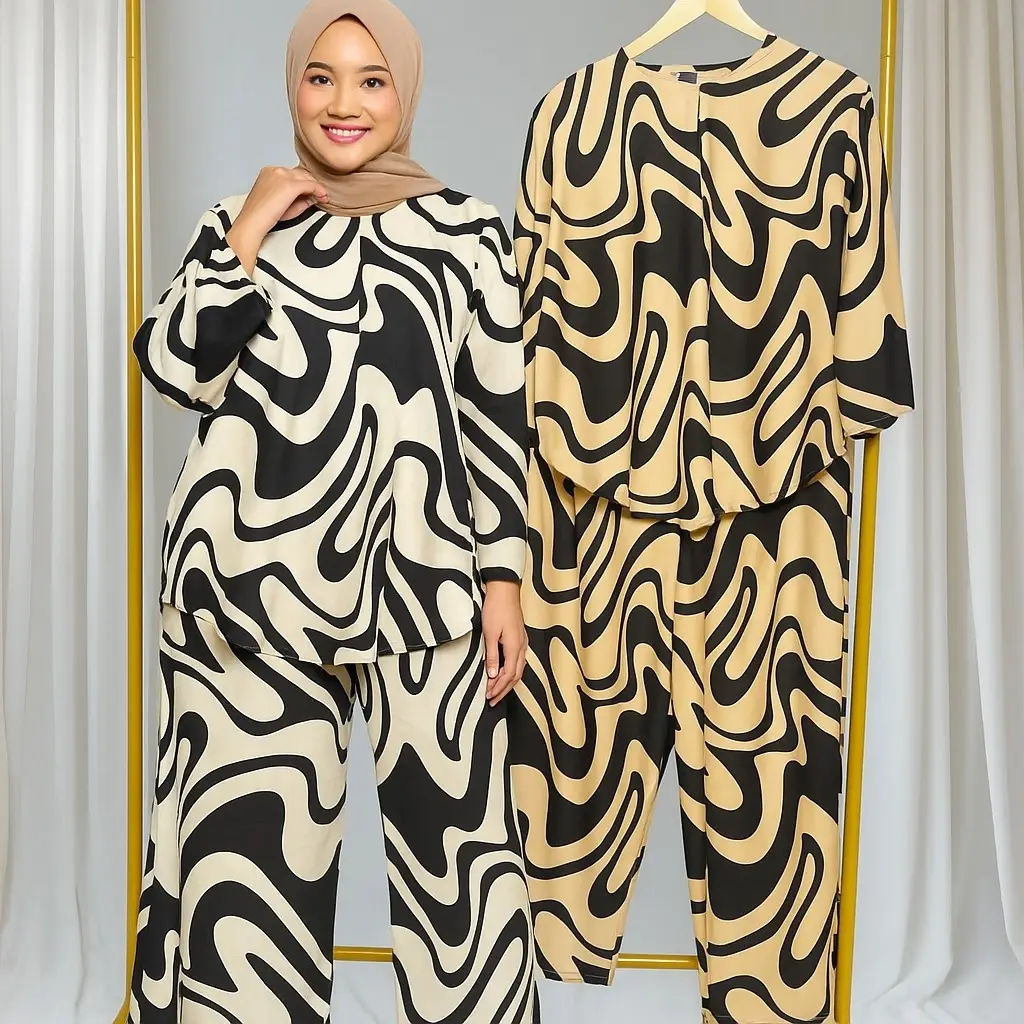 Setelan wavy aura ensamble