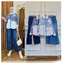 Set Azure Bloom Denim