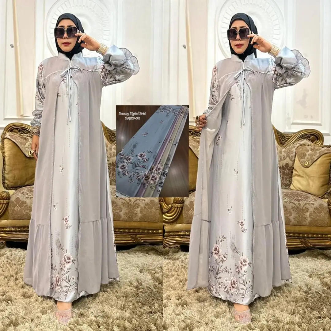 Gamis Armany Soft Floral Silk