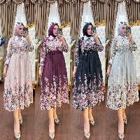 Dress Midi Petals Blooming