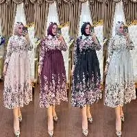 Dress Midi Petals Blooming