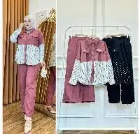 Set Girls Crimson Blush Stripes