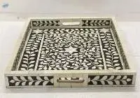 Bone Inlay Serving Tray