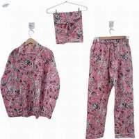 100% Pure Cotton Printed Night Suit Set