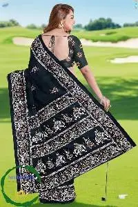 Bishnupuri Silk Sari With Traditional Figures