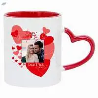 Love Mug With Handle And Heart Light