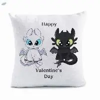 Pillows Happy Valentine's Day With Cartoon