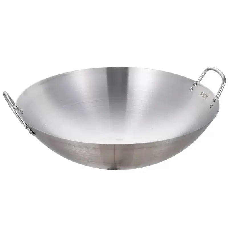Stainless Steel Wok/ Kadhai (43 cm)