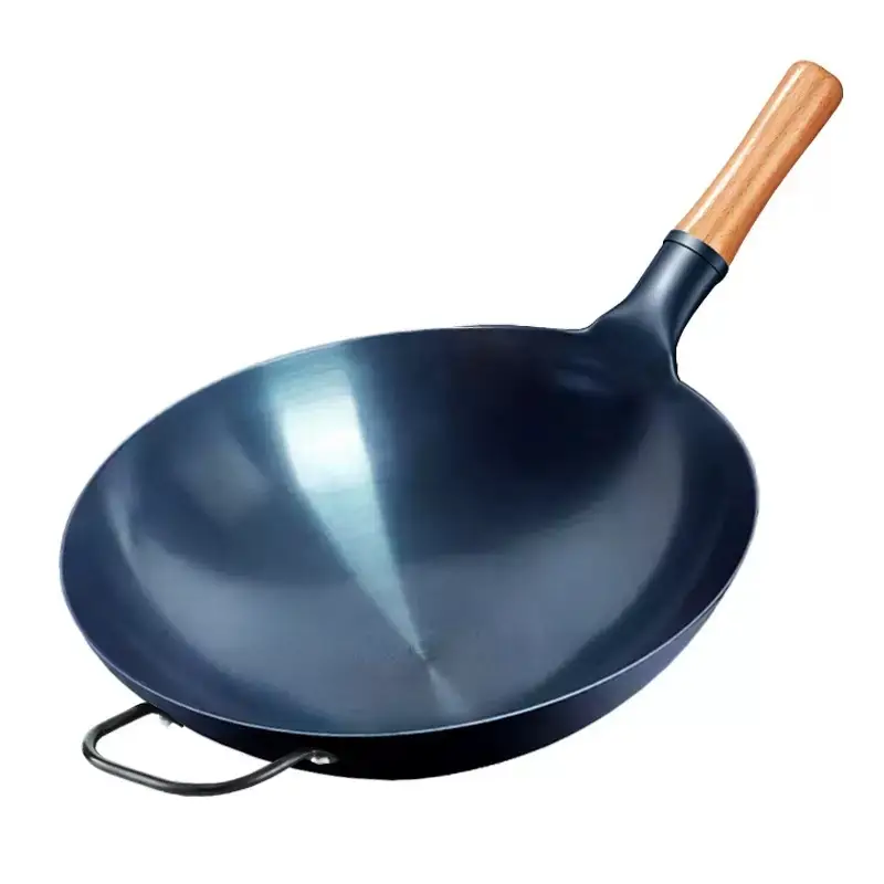 Coated Iron Wok Pan With Hook (36 cm)