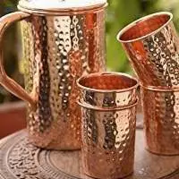 Copper Glass Jug Set