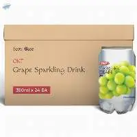 OKF Grapes Sparkling Drink 350ml - 24 cans