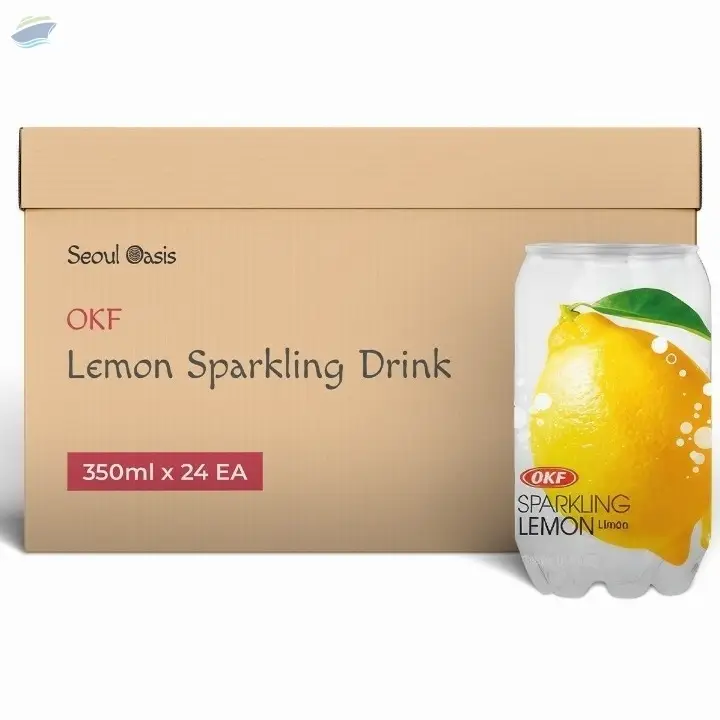 OKF Lemon Sparkling Drink 350ml - 24 cans