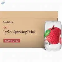 OKF Lychee Sparkling Drink 350ml - 24 cans
