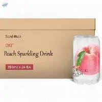 OKF Peach Sparkling Drink 350ml - 24 cans