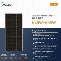 DA Solar Module DAS-DH156NA 625 & 630 watt