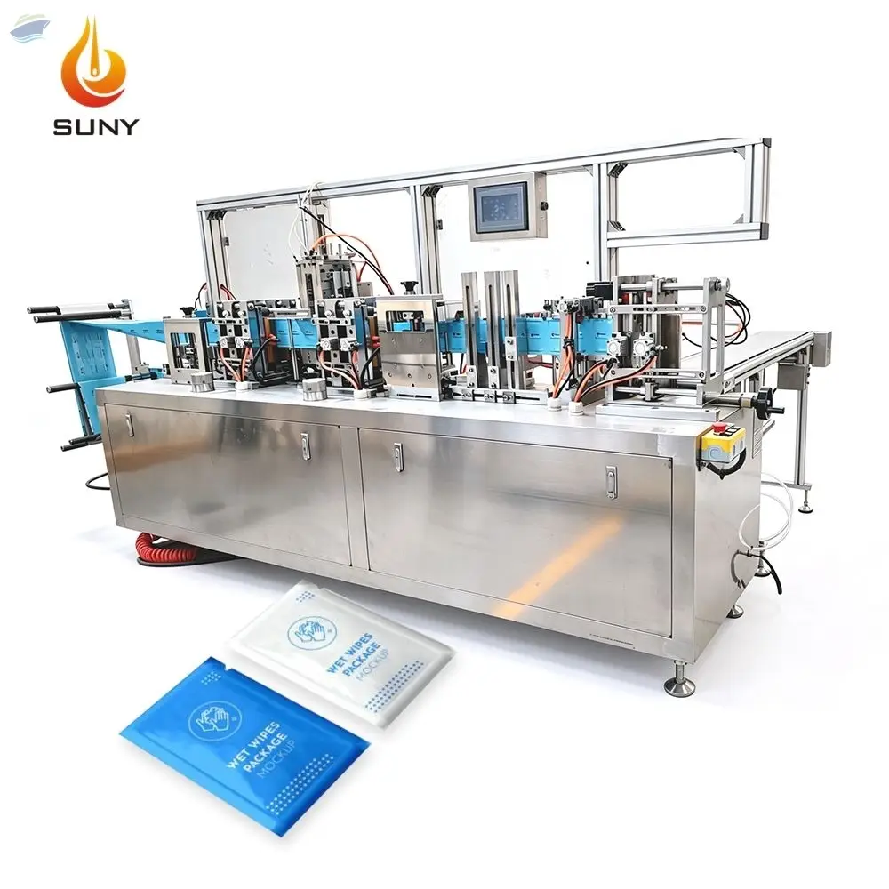 Single 4 Side Seal Wet Wipes Machine