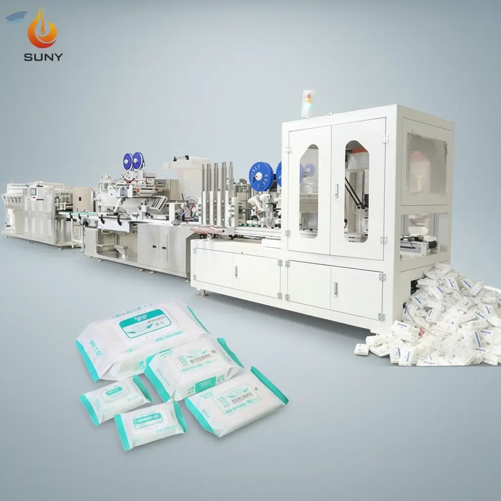 Full-Auto 6 Lanes Wet Wipes Machine