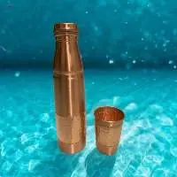 Copper Bottle With Glass 750 Ml