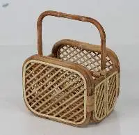 Natural Rattan Skin Hanging Magazine Rack