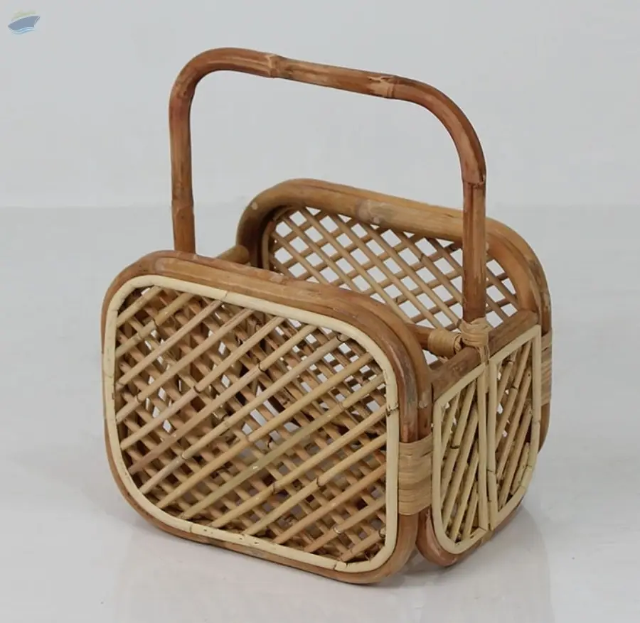 Natural Rattan Skin Hanging Magazine Rack