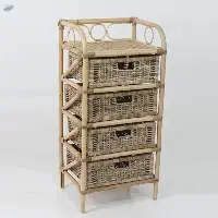 Rattan Laundry 4 Drawers