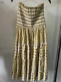 100% Cotton Y/d Ladies Smocking Skirt Dress