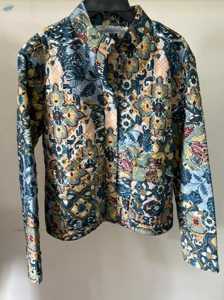 100% Rayon Printed Quilted Ladies Jacket