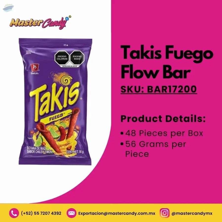 Takis Fuego Flow Bar 48/56G