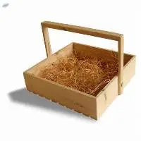 Wooden Basket With Handle
