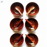 Wooden Classic Snack Bowls (Set of 6)