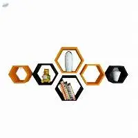 Wooden Intersecting Wall Shelves
