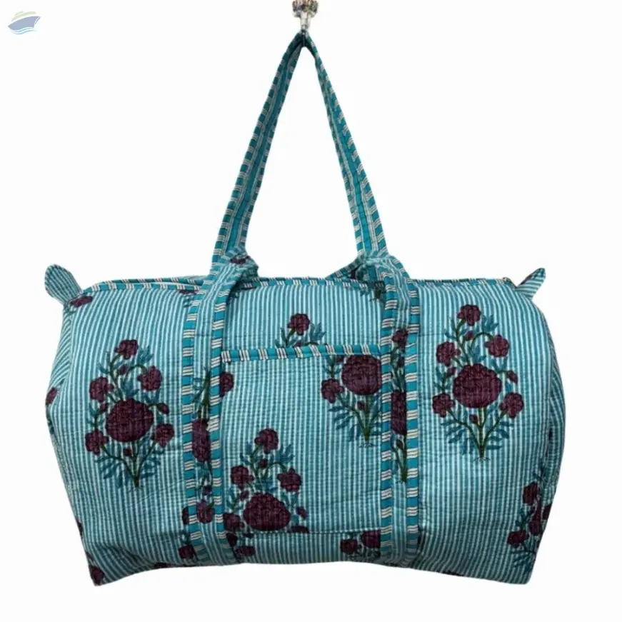 Aqua Bloom Duffle Bag