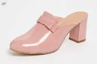 Patent Bow Mule Heel