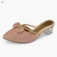 Bow Glitter Mules